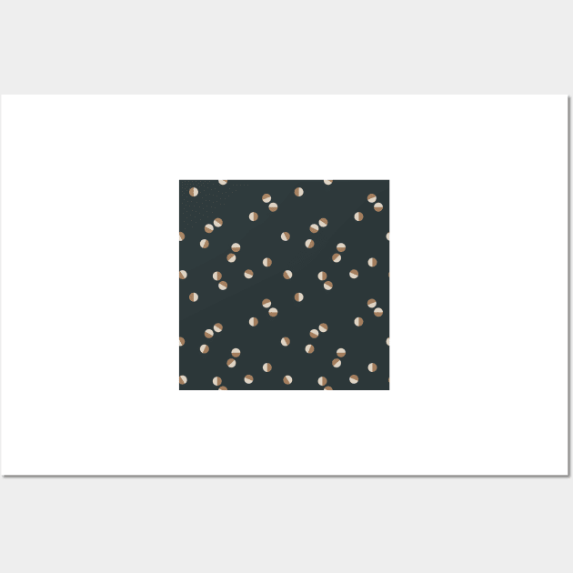 Scattered Dots Minimalist Geometric Pattern - Ocean and Sand Wall Art by Charredsky